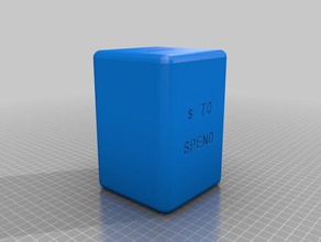 spendbank de los hogares personalizado 3d print model - Mito3D