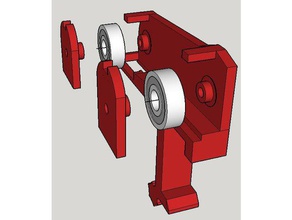 dual bearing filament guide 3d printer accessories 2040 extrusion am8 3d print model - Mito3D