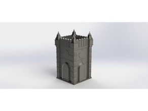 torre gotica openlock compatibile giochi 28mm 40k terreno 3d print model - Mito3D