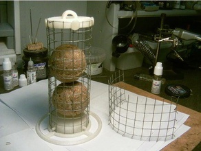 aves alimentador de gordura bolas animais estimação 3d print model - Mito3D