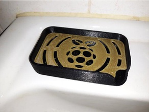 soap holder plate raspberry pi logo design bathroom 3d print model - Mito3D