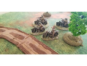 28mm ww2 motorcycle sidecar vehicles bolt action wargaming 3d print model - Mito3D