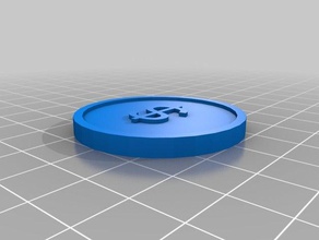 dollar token coins badges customized 3d print model - Mito3D