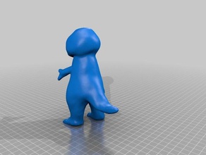 baney lissé remixé les créatures barney dinosaure mauve 3d print model - Mito3D