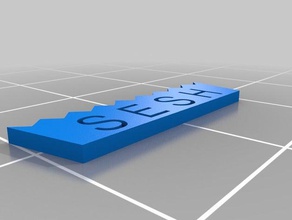 sesh logo signs logos flat modern 3d print model - Mito3D