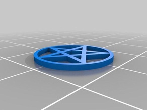 pentagramma collegato non a linee i segni loghi cool edgy di halloween moderna satana spaventoso spooky 3d print model - Mito3D