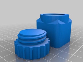 mi personalizados cuboidal cuadro de la parte superior del tornillo herramienta los titulares cajas 3d print model - Mito3D