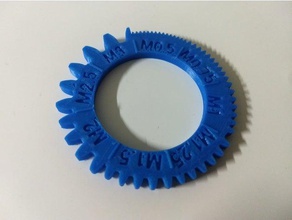 gear test piece 3d printing tests gears metric module mount openscad parametric 3d print model - Mito3D
