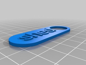 arrojar llavero personalizador llaveros personalizado 3d print model - Mito3D