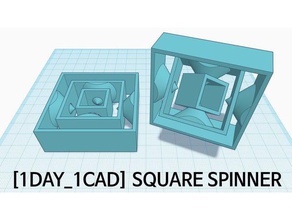 1Tag 1cad square spinner - Spielzeug Spiele 1day1cad Dekoration 3d print model - Mito3D