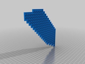 lego compatible courbe des chemins de fer l'adaptateur les jouets jeux plaque base 3d print model - Mito3D