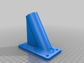 flag pole holder outdoor garden 3d print model - Mito3D