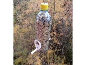 pet bottle bird feeder outdoor garden nsfw 3d print model - Mito3D