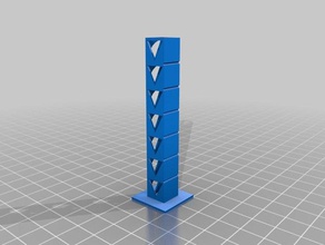 temp calibration tower 200-224 step4 3d printing tests customized 3d print model - Mito3D