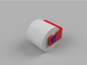 toilet-roll-holder bathroom simple toilet paper holder roll toiletroll 3d print model - Mito3D