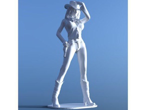 sexy cowgirl Skulpturen action-Figur Figur 3d print model - Mito3D