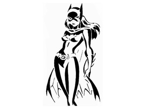 batgirl estêncil 2d a arte barbara gordon batman dc comics herói oracle super-herói justiça jovem 3d print model - Mito3D