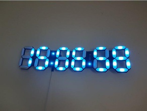 rvb led horloge décor arduino rgb de mur ws2812 ws2812b 3d print model - Mito3D