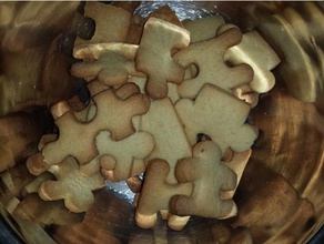 puzzle-Ausstecher Küche Essen cookiecutter cookies 3d print model - Mito3D