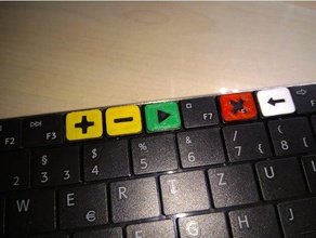 multimedya klavye etiketler bilgisayar 3d print model - Mito3D