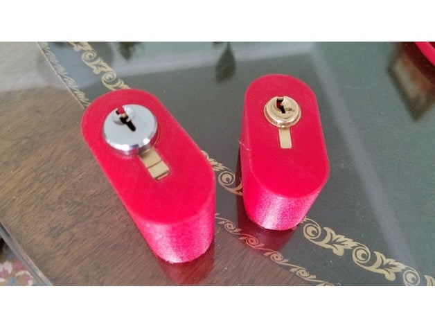 lock body holders picking practice key knob kik style bodies hand tools 3D print model - Mito3D