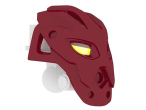 kanohi calix grand masque sort non-organiques la construction les jouets bionicle lego compatible 3d print model - Mito3D