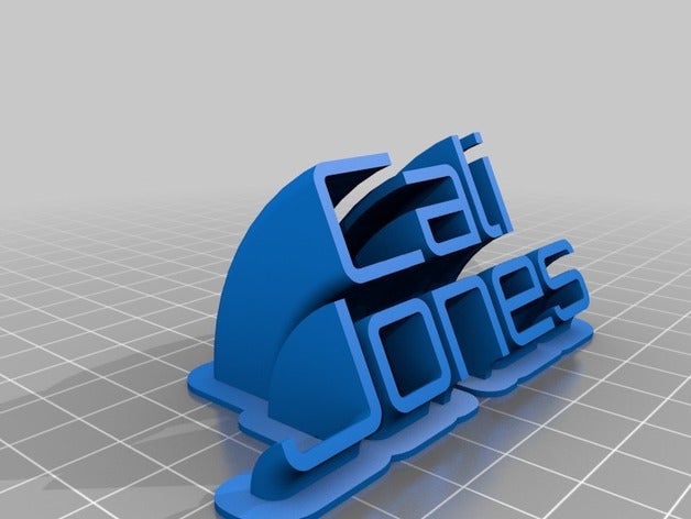 cali placa com o nome office personalizado 3D print model - Mito3D