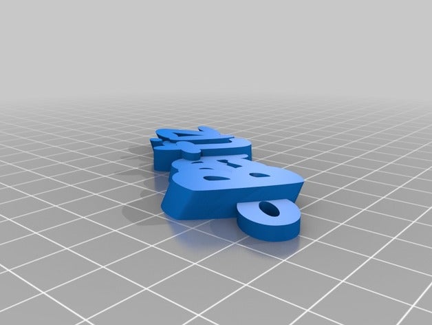 my customized iamburnys v2text -beatriz keychains 3D print model - Mito3D