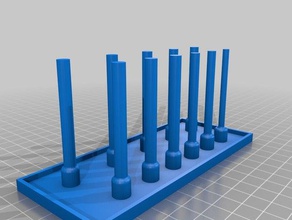 38-Buchse trays ase tool Inhaber - Boxen parametric tools Werkzeug-Halter 3d print model - Mito3D