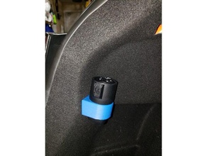 tesla charger adapter holder model 3 trunk automotive 3d print model - Mito3D