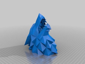 direwolf-head sculptures 3d print model - Mito3D