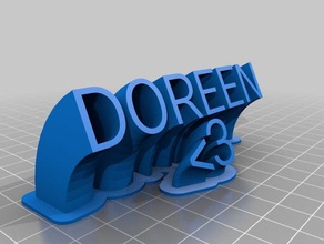 doreen sweeping plate office customized 3d print model - Mito3D