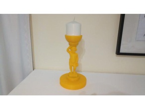 chandelier pour grosse bougie diy candle bricoloup candlestick 3d print model - Mito3D