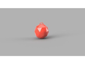 la navidad low poly pelota de los hogares el árbol colgar 3d print model - Mito3D