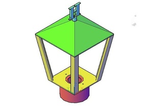 elektrik lambası post fener açık bahçe sokak lambasına ışık aydınlatma dış 3d print model - Mito3D