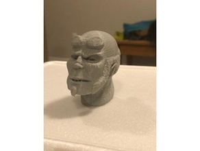 hell boy Kopf Skulpturen Aktion Abbildung 3d print model - Mito3D