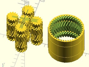 compound planetary gear robotics 3d print model - Mito3D
