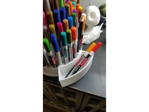 caddy marker pen carousel art tools desk organizer holder organization organize pencil 3d print model - Mito3D