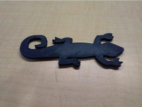 navajo símbolo de diseño - lagarto 2d art Arte en decoración arte 3d print model - Mito3D