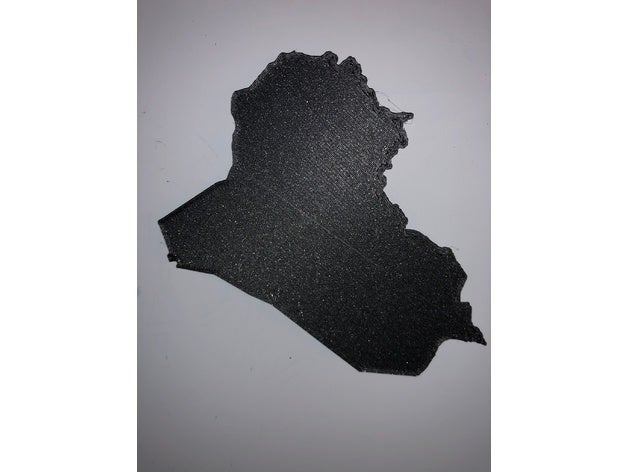 3d iraque mapa impressão 3D print model - Mito3D