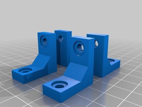 four 1x1 90 degree brackets replacement parts 3d print model - Mito3D