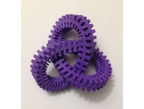 solide trèfle tube noeud les mathématiques art escher 3d print model - Mito3D