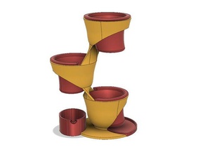 tiered flower pot holder Dekor 3d print model - Mito3D