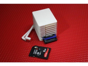 sd cubo v2 hobby el titular de la tarjeta sdcard caja almacenamiento 3d print model - Mito3D