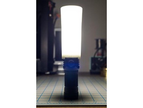 flashlight diffuser emisar d4s e07 39mm bezel torch hobby armytek convoy light cap lantern 3d print model - Mito3D
