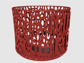 voronoi di natale riso candela arredamento 3d supporto il design merry merrychristmas buon 3d print model - Mito3D