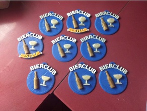 beer club member tag gadgets badge penning 3d print model - Mito3D