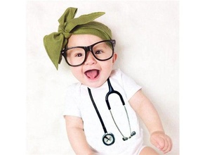 stethoscope newborn baby romper costume clothes onesie outfit 3d print model - Mito3D