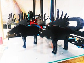 İsveç geyik sanat 3d baskı yazıcı çizgi hayvan Noel dekorasyon süsü hediyesi elk oyun hediye yeni yılınız kutlu olsun minyatür Minyatürler openscad olma özelliğini tinkercad oyuncak oyuncaklar kış 3d print model - Mito3D