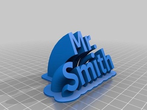 smith nameplate office customized 3d print model - Mito3D